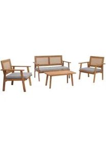 MCW Garten-Garnitur Mvg- Grau , Holz , Gartenmöbel, Gartengarnituren, Gartenmöbel-Sets