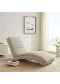 Livetastic Relaxliege , Chromfarben, Beige , Textil , 170x82x60 cm , Wohnzimmer, Sessel, Relaxliegen