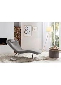 Salesfever Livetastic Relaxliege , Hellgrau , Textil , 80x82x180 cm , Wohnzimmer, Sessel, Relaxliegen