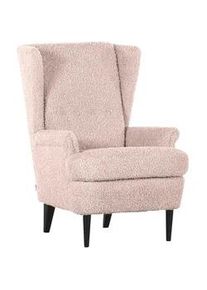 Mid.you Ohrensessel , Rosa , Textil , Buche , massiv , 72x104x85 cm , Wohnzimmer, Sessel, Ohrensessel