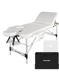 TecTake Massageliege 3 Zonen Phuket,212 x 103 x 90 cm,weiß , Weiß , Metall , 103x90x212 cm , Freizeit, Wellness, Körperpflege, Wohlfühlprodukte