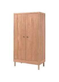 Mid.you Drehtürenschrank , Naturfarben , Metall , Eiche , massiv , 3 Fächer , 100x190x55 cm , Schlafzimmer, Komplette Schlafzimmer und Serien, Schlafzimmerserien