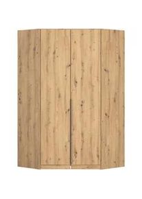 Rauch Möbel Eckkleiderschrank , Eiche Artisan , Holzwerkstoff , 12 Fächer , 117x229x117 cm , Blauer Engel, Goldenes M, BQ - Bündnis für Qualität, Made in Germany , Schlafzimmer, Kleiderschränke, Eckschränke