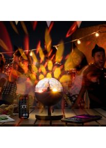 InnovaGoods LED-Projektor mit BT-Lautsprecher, Beamer, Schwarz, Mehrfarbig