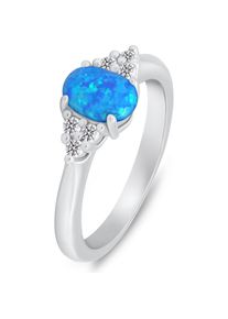 Brilio, Ring, Silver - Decent silver ring with opal and zircons RI109WB - Circuit: 54 mm, (54)