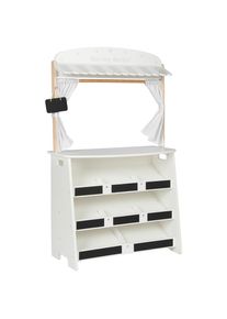 My Baby Lou Kaufladen, Naturfarben, Schwarz, Wei&szlig;, Hellgrau, Holz, Textil, 2-teilig, Schima, Sperrholz, 29x99x60 cm, EN 71, Spielzeug, Holzspielzeug