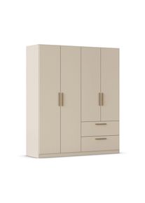 Rauch Drehtürenschrank "Skandi" 4-türig mit zwei Schubladen - 181x54x210cm - beige - Holz