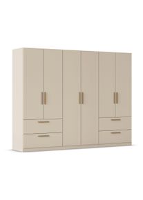 Rauch Drehtürenschrank "Skandi" 6-türig mit vier Schubladen - 271x54x210cm - beige - Holz