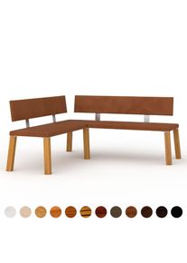 gepolsterte Ecksitzbank nach Mass Leder in Deutschland gefertigt verschiedene braune Stoffe Velours Samt von ricon manufaktur