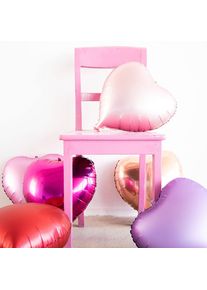 Folat Ballon en aluminium en forme de cœur rose 45 cm