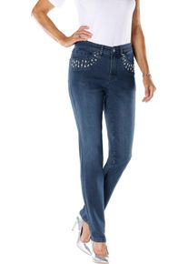 Dames Jeans met glittersteentjes blue-stonewashed Maat 19