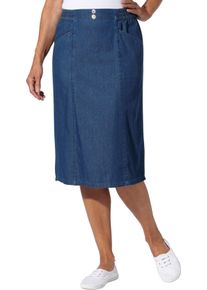 Damen Jeansrock mit dekorativen Knöpfen blue-stone-washed Größe 44