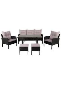 Vcm Dining-Loungeset Knock 6-tlg. Grau/Schwarz