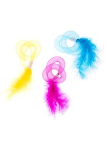 Lot de jouets TIAKI Tubes avec plumes pour chat – lot de 3 jouets