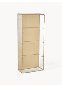 Nordal Szafka ścienna z metalu Ada Złoty, Transparentny Szkło, Metal S 25 x W 60 cm