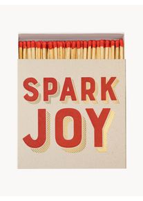 Archivist Dizajnová zápalková krabička Spark Joy Béžová, Červená Drevo Š 11 x V 11 cm