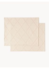 Vy&scaron;&iacute;van&eacute; vianočn&eacute; prestierania Hedda, 2 ks B&eacute;žov&aacute; Bavlna &Scaron; 40 x D 50 cm | Westwing Collection