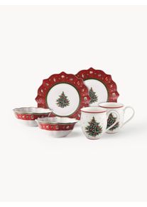 Villeroy & Boch Villeroy & Boch Porslinservis Toy's Delight, 2 personer (6 delar) Röd KIna 2 personer (6 delar)