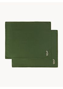 Vy&scaron;&iacute;van&eacute; vianočn&eacute; prestierania Torry, 2 ks Zelen&aacute;, Biela Bavlna, L&aacute;tka &Scaron; 40 x D 50 cm | Westwing Collection