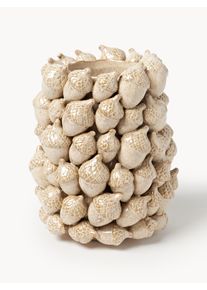 Glaseret Vase Lelly, H 25 cm Beige Keramik Ø 20 x H 25 cm | Westwing Collection