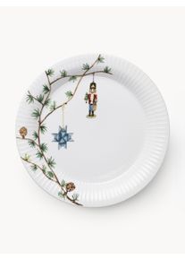 KÄHLER DESIGN KÄHLER Hand-Painted Christmas Dinner Plates Hammershøi, Set of 4 White China Ø 27 cm