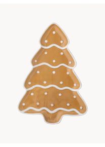 Bloomingville Vianočný servírovací tanier Ginnie Béžová Keramika Š 33 x H 23 cm