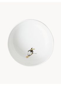 Räder Räder Handmade Soup Plate Snowplay White China Ø 15 cm