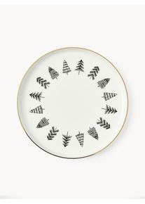 Ručne vyrobený porcelánový servírovací tanier Lumi Čierna, Biela Porcelán Ø 33 | Westwing Collection