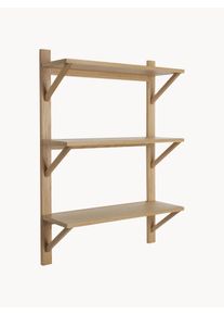 H&uuml;bsch H&uuml;bsch P&oacute;łka ścienna z drewna dębowego Triarch Brązowy Drewno, Lite drewno S 70 x W 100 cm