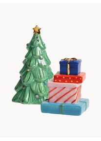 &k Amsterdam Súprava ručne maľovanej soľničky a koreničky Merry, 2 ks Farebná Keramika Súprava s rôznymi veľkosťami