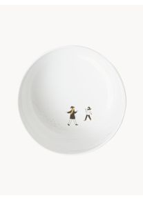 Räder Räder Prato de sopa artesanal Snowplay Branco Porcelana Ø 15 cm