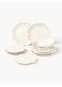 Conjunto de loiça de Natal Lumos, 4 pessoas, conjunto de 12 Branco Porcelana 4 pessoas, conjunto de 12 | Westwing Collection