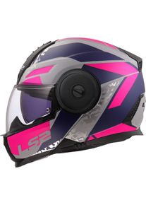 LS2 FF902 Scope II Oxyd, flip up helmet , color: Matt Grey/Dark Blue/Pink , size: XXL