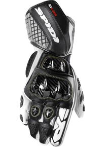Spidi Carbo Kangaroo, gloves , color: Black/White , size: 3XL