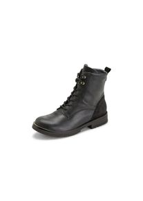 Peter Hahn Waldläufer - Schnür-Stiefelette Ravina, schwarz, Gr. 40, Orthopädische Einlagen, Leder