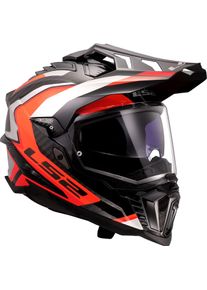 LS2 MX701 Explorer Carbon Frontier II, adventure helmet , color: Black/Orange/Grey , size: XXL