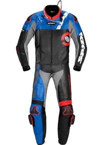 Spidi DP-Progressive Tour, leather suit 2pcs. , color: Black/Red/Blue/Grey , size: 54
