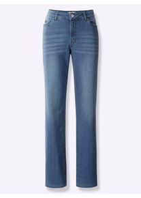 Damen Jeans mit elastischer Qualität in blue-bleached ,Größe 36, WITT, 99% Baumwolle, 1% Elasthan