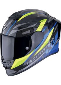 Scorpion EXO-R1 Evo Carbon Air Runner, casco integrale , colore: Nero/Blu/Grigio/Giallo Fluo , dimensione: XS