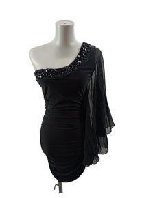 Jane Norman Evening Dress Women, Size 36, black, polyester