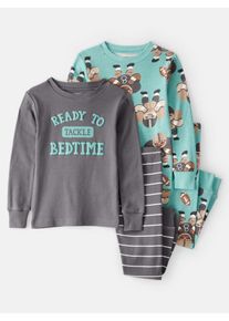 Carter's carter's 2-delige set: pyjama's grijs/cyaan - 12% | Maat: 92 |