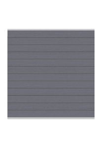 TraumGarten Sichtschutzzaun SYSTEM WPC CLASSIC Zaunfeld-Set Anthrazit Sichtschutz Steckzaun Lamellenzaun, Silber