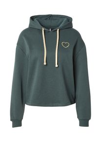 Pieces Kvinnor Sweatshirt 'PCChilli' gul / m&ouml;rkgr&ouml;n Storlek L