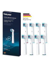Beurer , Aufsteckbürsten »TB 30/50 Bürstenköpfe Clean, für elektrische Zahnbürsten«, Mit 2 Borstenlängen, Schutzkappe & farbigen...