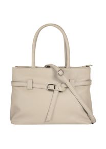 CLUTY , Henkeltasche, echt Leder, Made in Italy , beige
