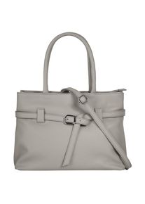 CLUTY , Henkeltasche, echt Leder, Made in Italy , grau