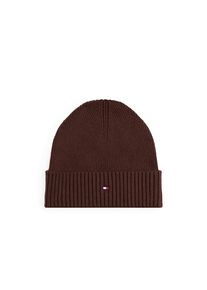 Tommy Hilfiger , Strickmütze »TH FLAG PIMA COTTON BEANIE«, mit Logostickerei , Rich Walnut