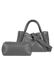 CLUTY , Henkeltasche »2 in 1«, echt Leder, Made in Italy , schwarz