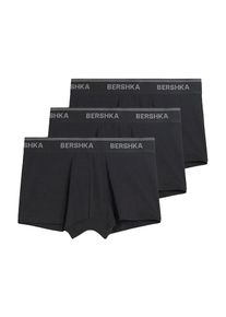 Bershka Boxershorts Herren schwarz Größe S Logoprint