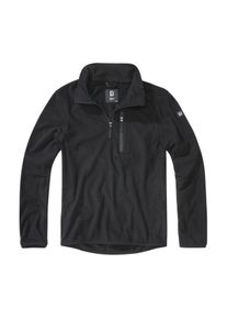 Flisová bunda Brandit Fleece Troyer, čierna - XL